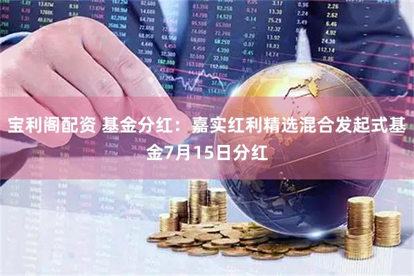 宝利阁配资 基金分红:嘉实红利精选混合发起式基金7月15日分红