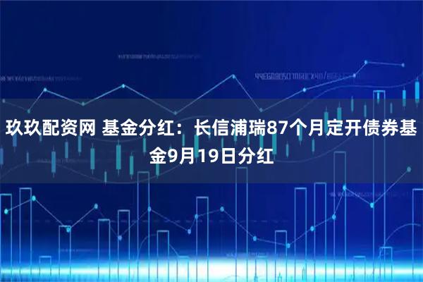玖玖配资网 基金分红:长信浦瑞87个月定开债券基金9月19日分红