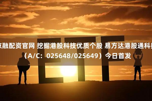 京融配资官网 挖掘港股科技优质个股 易方达港股通科技(A/C:025648/025649)今日首发