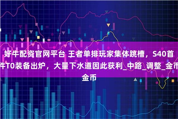 好牛配资官网平台 王者单排玩家集体跳槽，S40首件T0装备出炉，大量下水道因此获利_中路_调整_金币